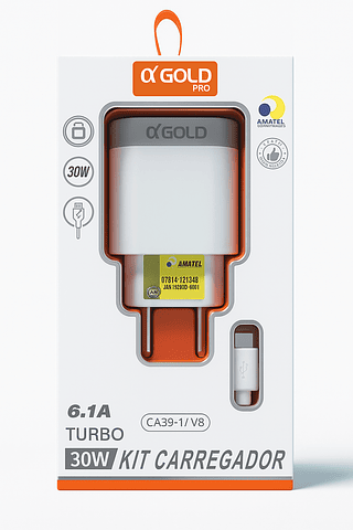Carregador A’gold 6.1A 30W Turbo V8