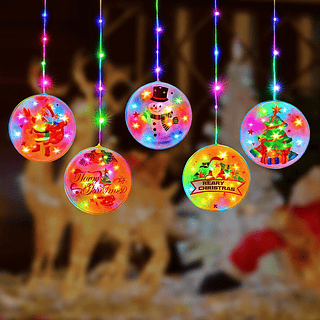 Cortina de Luzes de Natal Fio de Fada Colorido com Pingentes 3m 220v