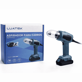 Aspirador de Pó para Carros sem fio 2 Baterias de lítio 21v