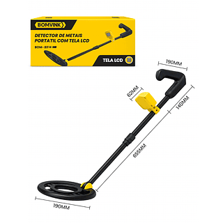 Detector de Metais portátil com Tela LCD