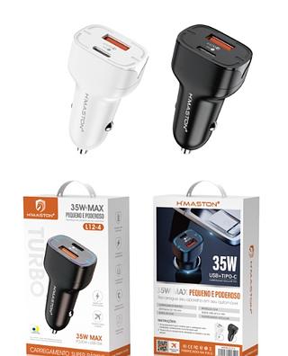 Fonte para carro 35wmax PD20W+USB15W QC3.0 (1O-2)
