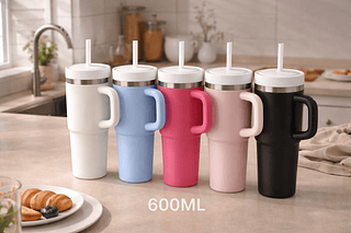 Copo com isolamento térmico e 600ml