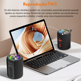 Caixa de som 50W 2 caixas em 1 SOM 360