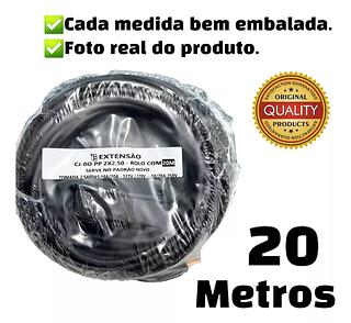 Extensão Elétrica Cabo Pp 2x2,5mm Reforçada 10/20a 20 Metros (M-2)
