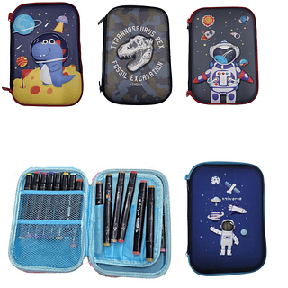 Estojo 3D para canetinhas e acessórios (Masculino) - ENVIADO ALEATÓRIAMENTE