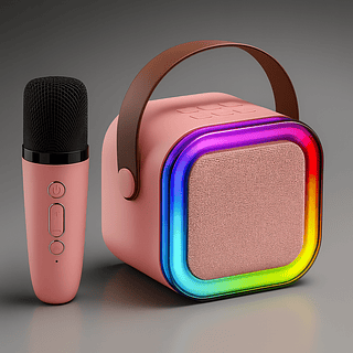 Caixa de Som Karaokê com 1 Microfone (Cores Aleatórias)