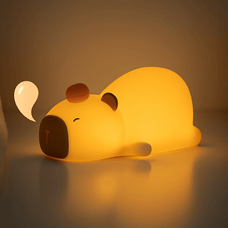 Luminária Capivara Dormindo Sensor de Toque USB Recarregável