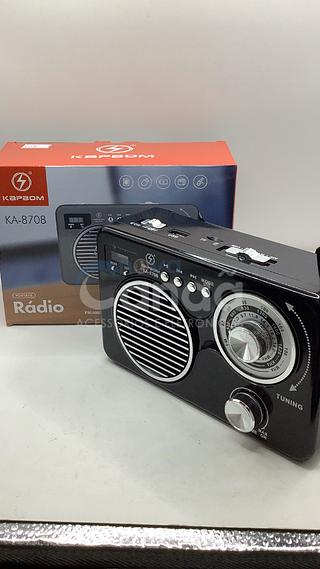 RÁDIO KAPBOM PORTÁTIL COM RELÓGIO