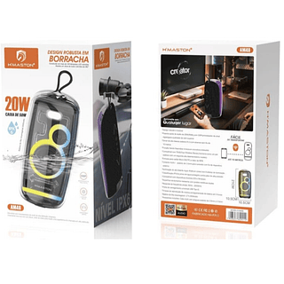 Caixa de som 20W resistente a agua desinsg em borracha