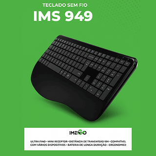 Teclado Bluetooth Ergonômico S/ Fio Imenso