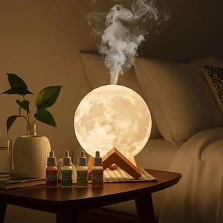 Umidificador Difusar Ar Lua Cheia Luminária Amarelo 5v