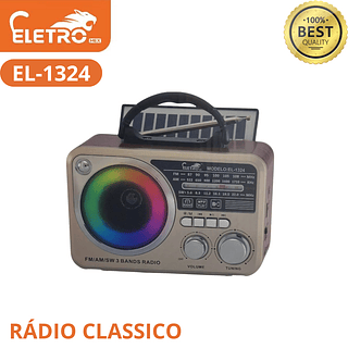 Radio Classico com carregamento solar