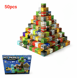 Blocos Magnéticos Minecraft com 50pcs