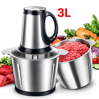 Multiprocessador de Alimentos Elétrico Inox 3L 110v