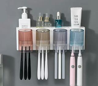 Suporte escova de dentes com 4copos