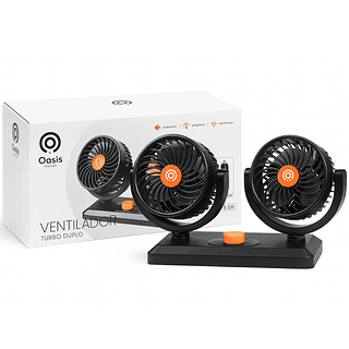 Ventilador Duplo 24V / 6.5W Para Caminhão Com Duas Velocidades