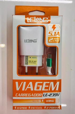 Carregador lelong V8 5.1/2USB