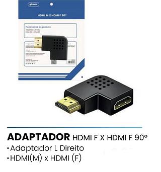 Adaptador de HDMI M X F 90°