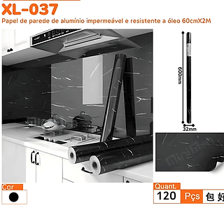 Papel de parede Moderno PRETO 2 METROS