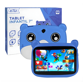 Tablet Infantil 7" 4GB 128GB Com Capa de Plástico (CORES VARIADAS)