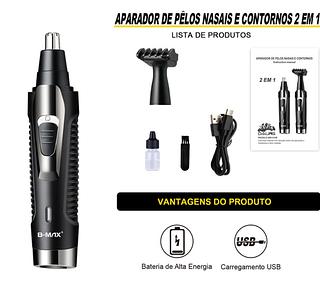 Maquina cortar aparador de pelo nariz 2em 1