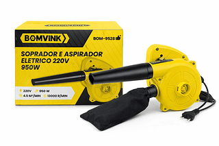 Soprador E Aspirador Bomvink 950w Elétrico Amarelo 220v
