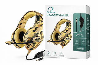 Fone de Ouvido Headset Gamer (P2) Camuflado - Onistek