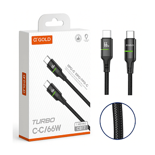 Cabo Type-c e usb-c A'gold Conexão Rápida/turbo Cabo Tecido