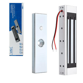 Fechadura Eletromagnética de porta única 180KG 12V 320MA AITEK