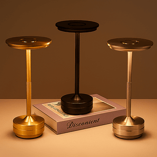 Luminária Abajur Moderna Sem Fio Recarregável Com Dimmer Led