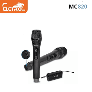Microfone sem fio duplo recarregavel ONISTEK e ELETRO
