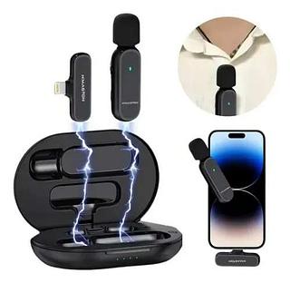 MICROFONE DE PRENDER SEM FIO CANAL DUPLO PARA LIGHTING