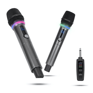 Microfone Profissional sem fio Led