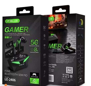 Fone gamer sem fio 5.3 it-blue
