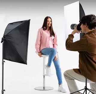 Kit softbox studio de fotos com tripe 2.1M