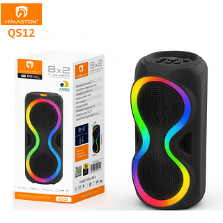 Caixa De Som Bluetooth H'maston 50W Com LED RGB