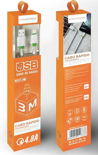 Cabo HMASTON 4.8A 3Metros IPHONE