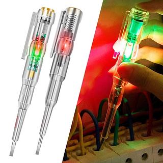 Chave Teste De Tensão C/ponta Fenda Led Detector Eletricista