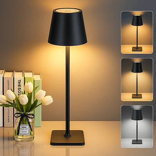 Abajur de Mesa Luminária Led S/fio Recarregável de FERRO