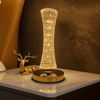 Luminária Led Cristal Canton Tower 3 Modos Recarregável