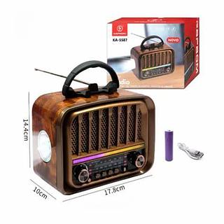 Rádio retrô com lanterna led
