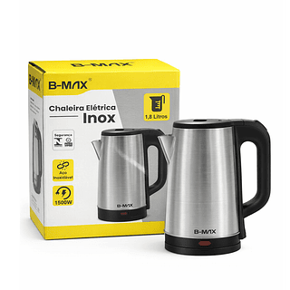 Chaleira Elétrica de Inox 1,8L 110V 1500w B-MAX