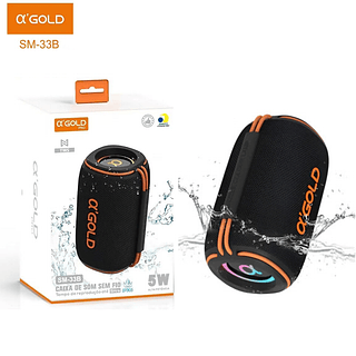 Caixa De Som Bluetooth 5w Preto a'Gold