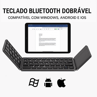 Teclado Bluetooth Dobrável Touchpad Para Celular Tablet Pc（1G-1）