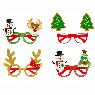 Óculos Festa Natalino Divertido Com glitter (VARIADOS)