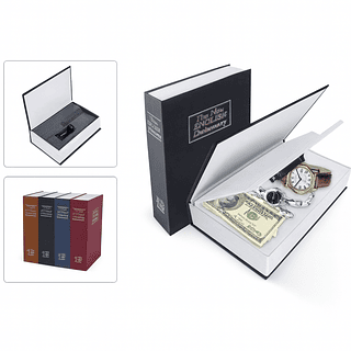 Porta Joias Secreto Disfarçado de Livro com Código