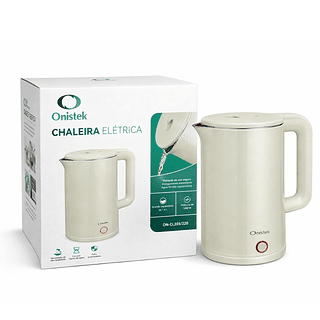 Chaleira Elétrica Moderna Branca 1.6L 1500w 220v