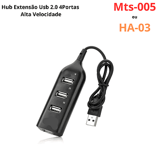 Hub Extensão Usb 2.0 4 Portas Alta Velocidade