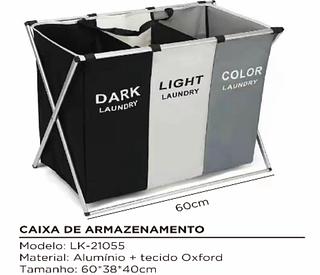 Cesto de roupa suja 3 em 1