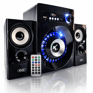 Caixa Som Mini Subwoofer 2.1 Cartão/Pen Drive/Controle 16W